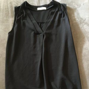 Black V-Neck Blouse